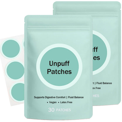 Unpuff Patches – 2 Pack (60 Patches) with Dandelion, Fennel, Artichoke, Ginger & Turmeric