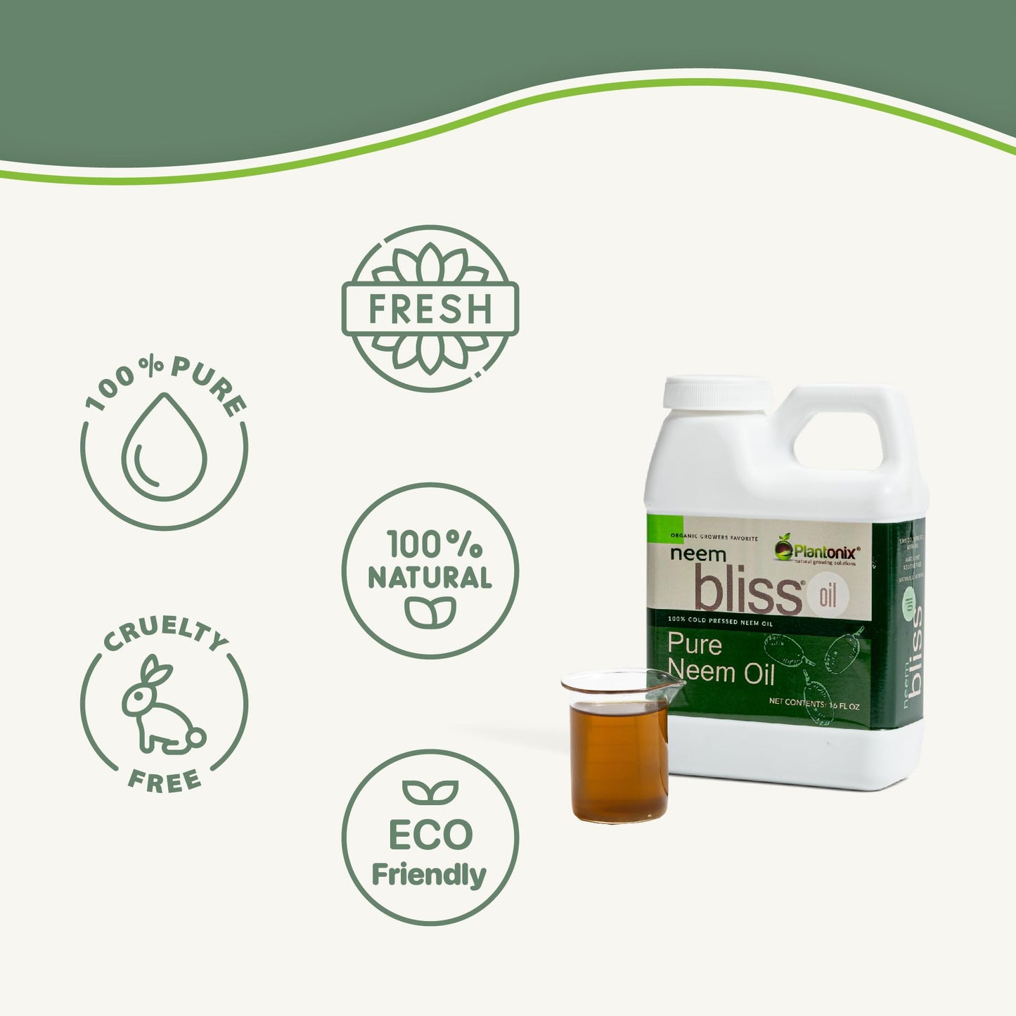 Neem Bliss 16 oz - Pure Cold-Pressed Neem Oil Concentrate | Unrefined