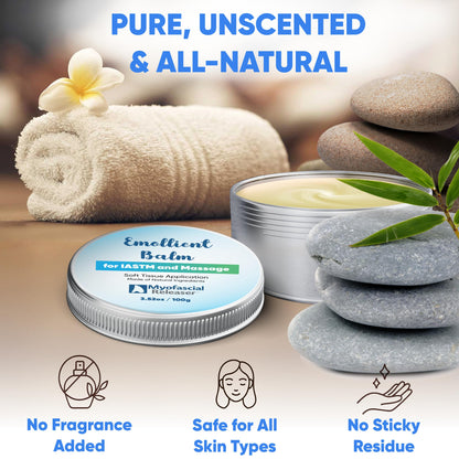 Myofascial Releaser Emollient Balm – Natural Massage Oil for IASTM, Gua Sha & Muscle Relief
