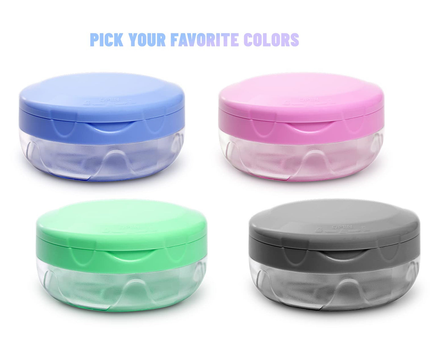 Uouovo Denture Case – Leak-Proof Retainer Box with Mirror, Travel-Ready