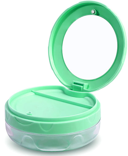 Uouovo Denture Case – Leak-Proof Retainer Box with Mirror, Travel-Ready