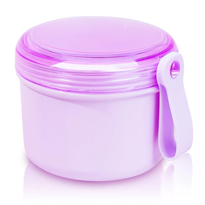 Uouovo Large Denture Case – No-Leak Travel Denture Cup (Purple)