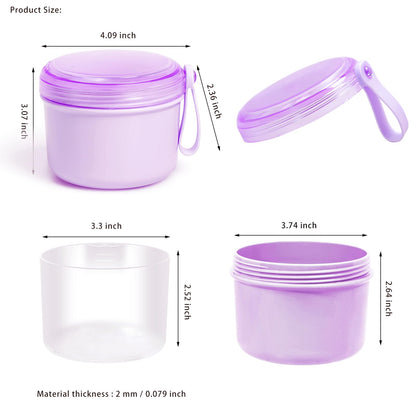 Uouovo Large Denture Case – No-Leak Travel Denture Cup (Purple)