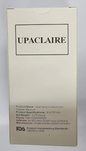 UpaClaire Ultrasonic Contact Lens Cleaner – Intelligent Cleaning Machine for Soft & RGP Lenses (Green)