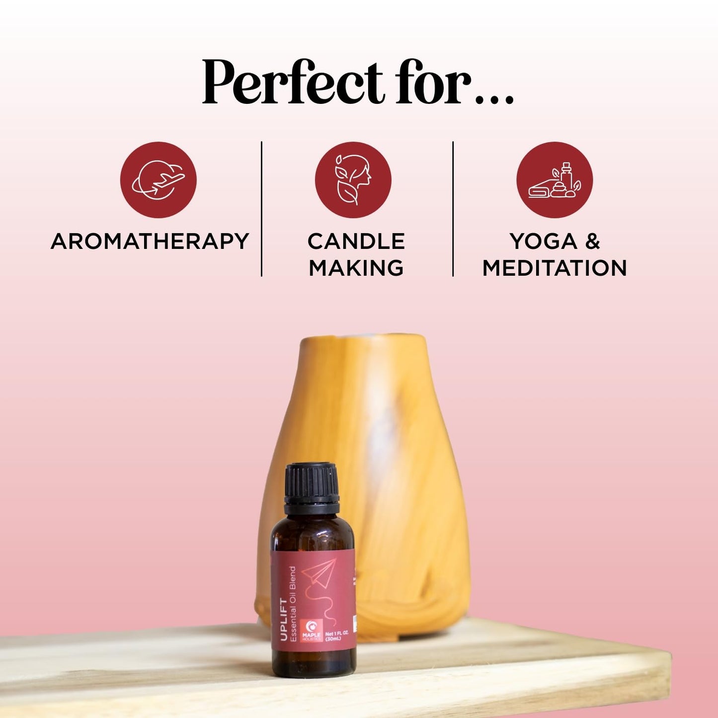 Uplift Aromatherapy Essential Oil Blend for Diffusers | Calming Citrus Oils for Home & Travel