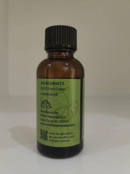 White Naturals Lime Essential Oil – 100% Pure & Cold-Pressed (1oz)