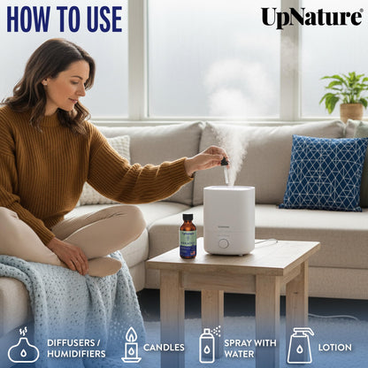 UpNature Breathe Essential Oils Blend (2oz) – Eucalyptus, Peppermint & Tea Tree for Diffusers