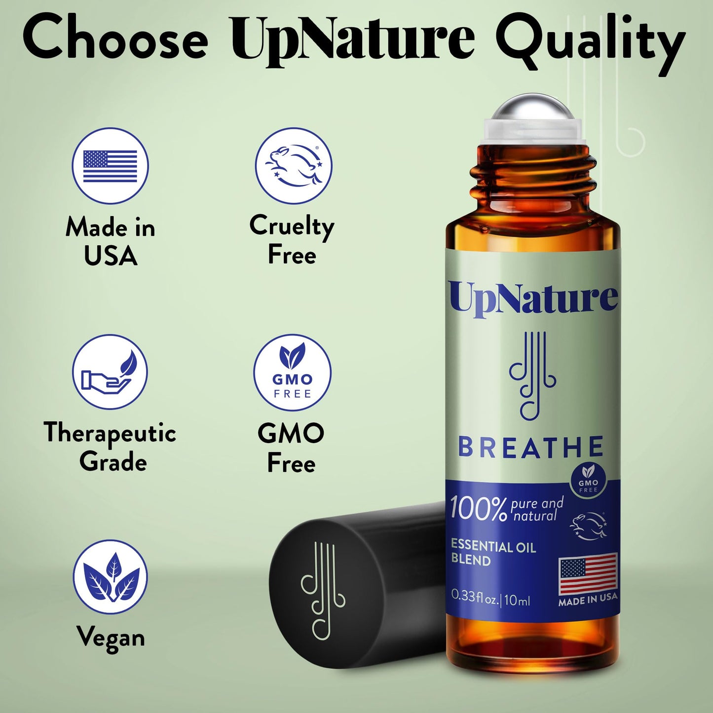UpNature Breathe Essential Oil Roll On Blend – Natural Breathing Support