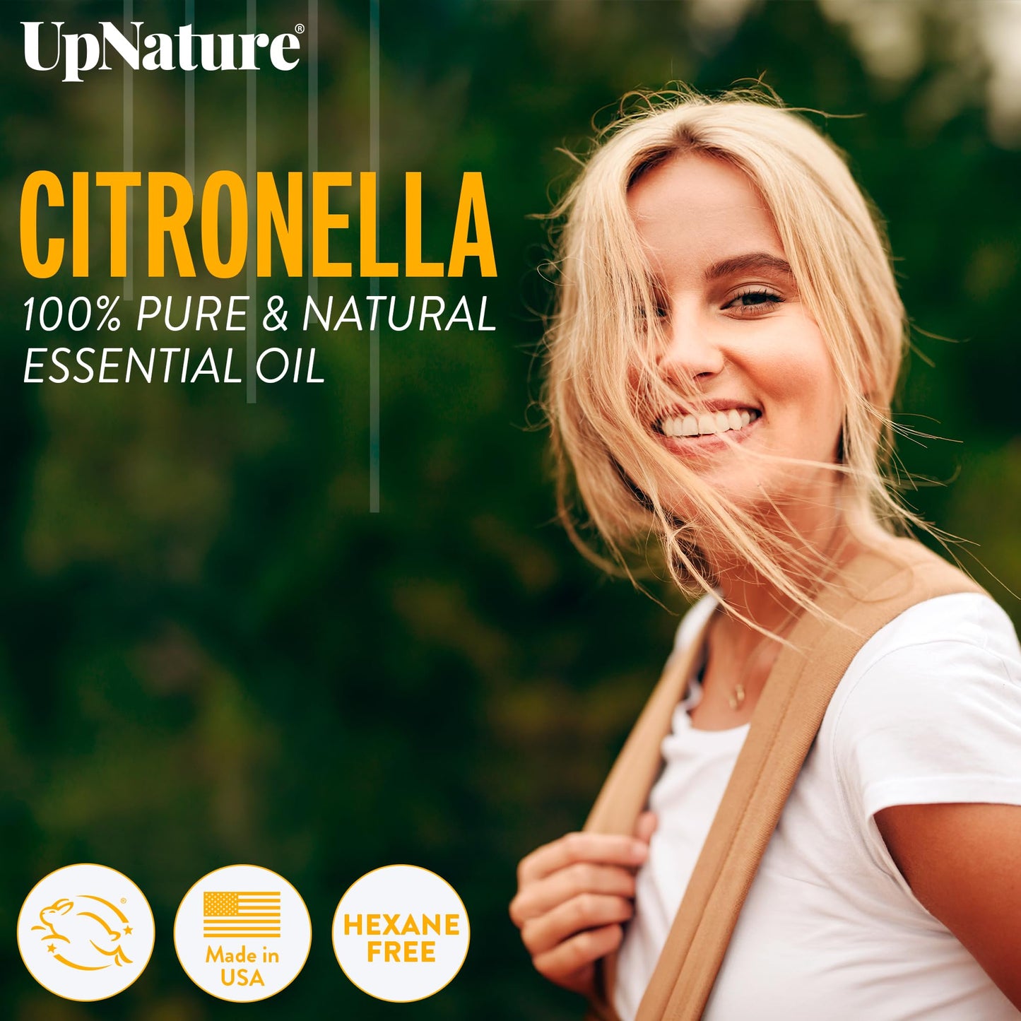UpNature Citronella Oil Roll-On – 100% Natural Citronella Essential Oil for Skin | Camping Essentials