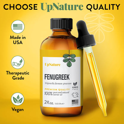 UpNature Fenugreek Oil - 100% Pure Fenugreek Seed Essential Oil (2oz)