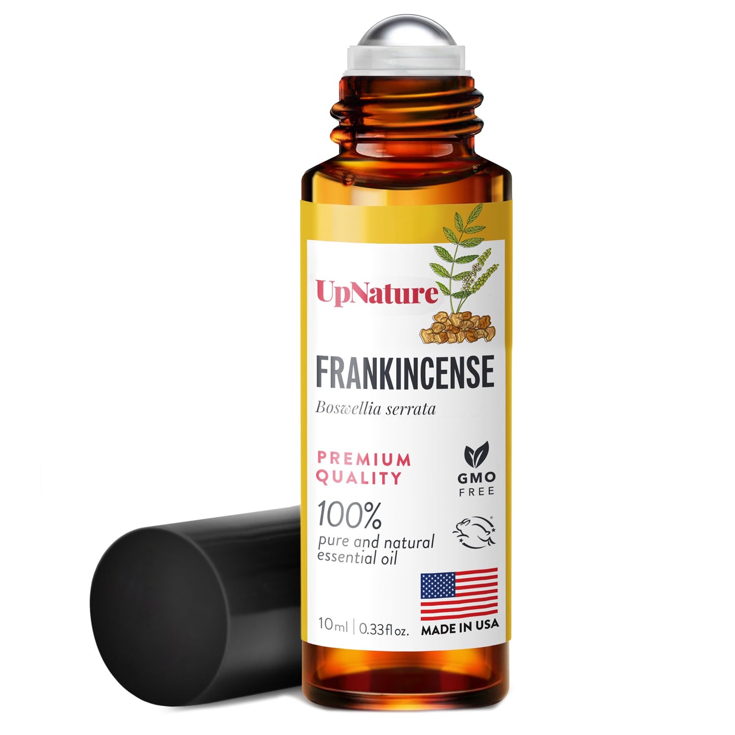 UpNature Frankincense Essential Oil Roll-On – 100% Pure for Skin