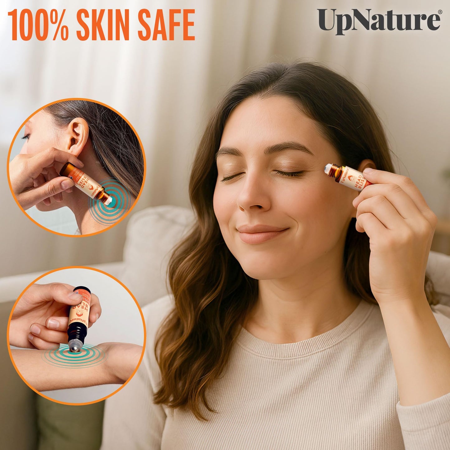 UpNature Head Bliss Roll-On – Migraine Relief & Head Tension Comfort | Nurse Gifts