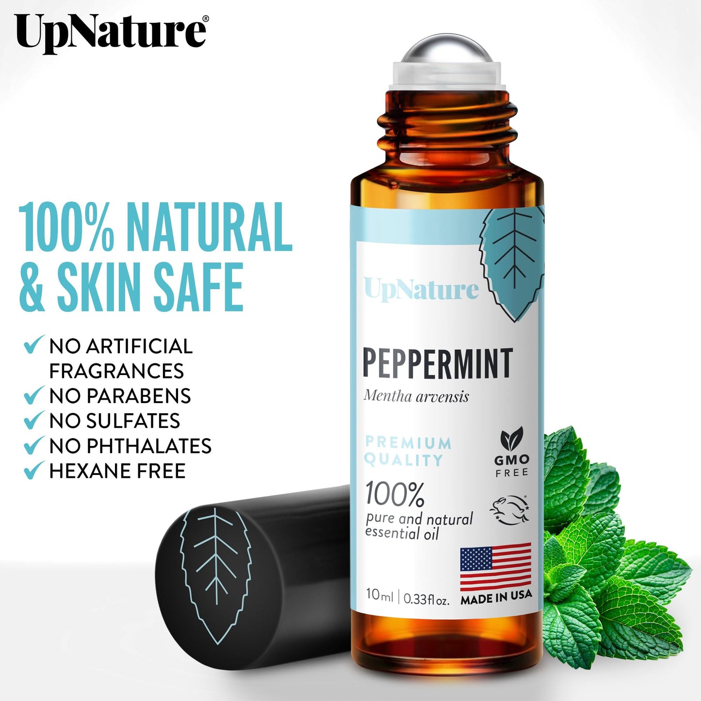 UpNature Peppermint Essential Oil Roll-On - Pregnancy Nausea Relief