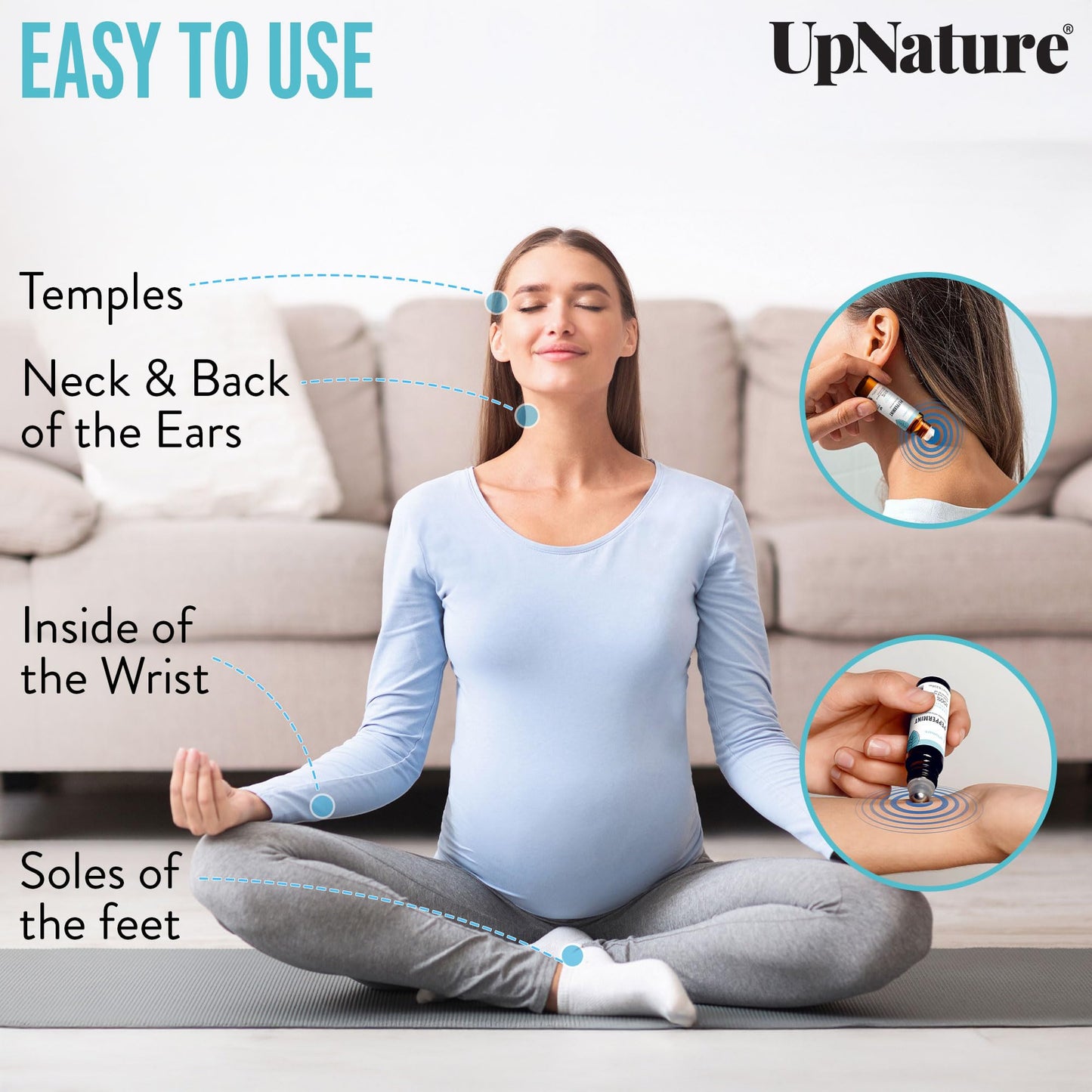 UpNature Peppermint Essential Oil Roll-On - Pregnancy Nausea Relief