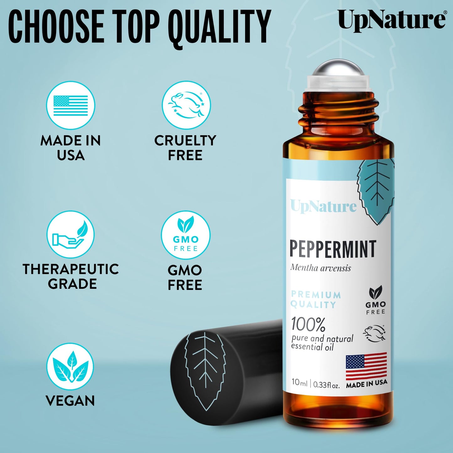 UpNature Peppermint Essential Oil Roll-On - Pregnancy Nausea Relief