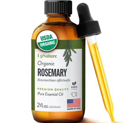 UpNature Organic Rosemary Oil - 100% Pure Rosemary Oil for Hair, Scalp & Skin - 2oz