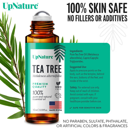UpNature Tea Tree Essential Oil Roll-On – 100% Natural for Skin