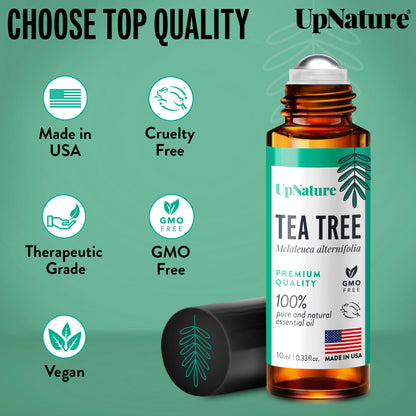 UpNature Tea Tree Essential Oil Roll-On – 100% Natural for Skin