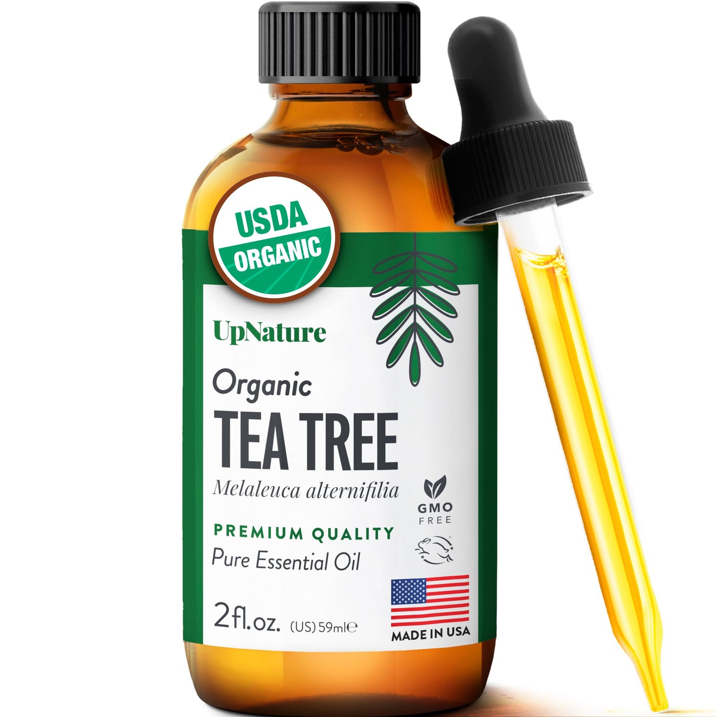UpNature Organic Tea Tree Oil – 100% Pure Tea Tree Essential Oil 2oz