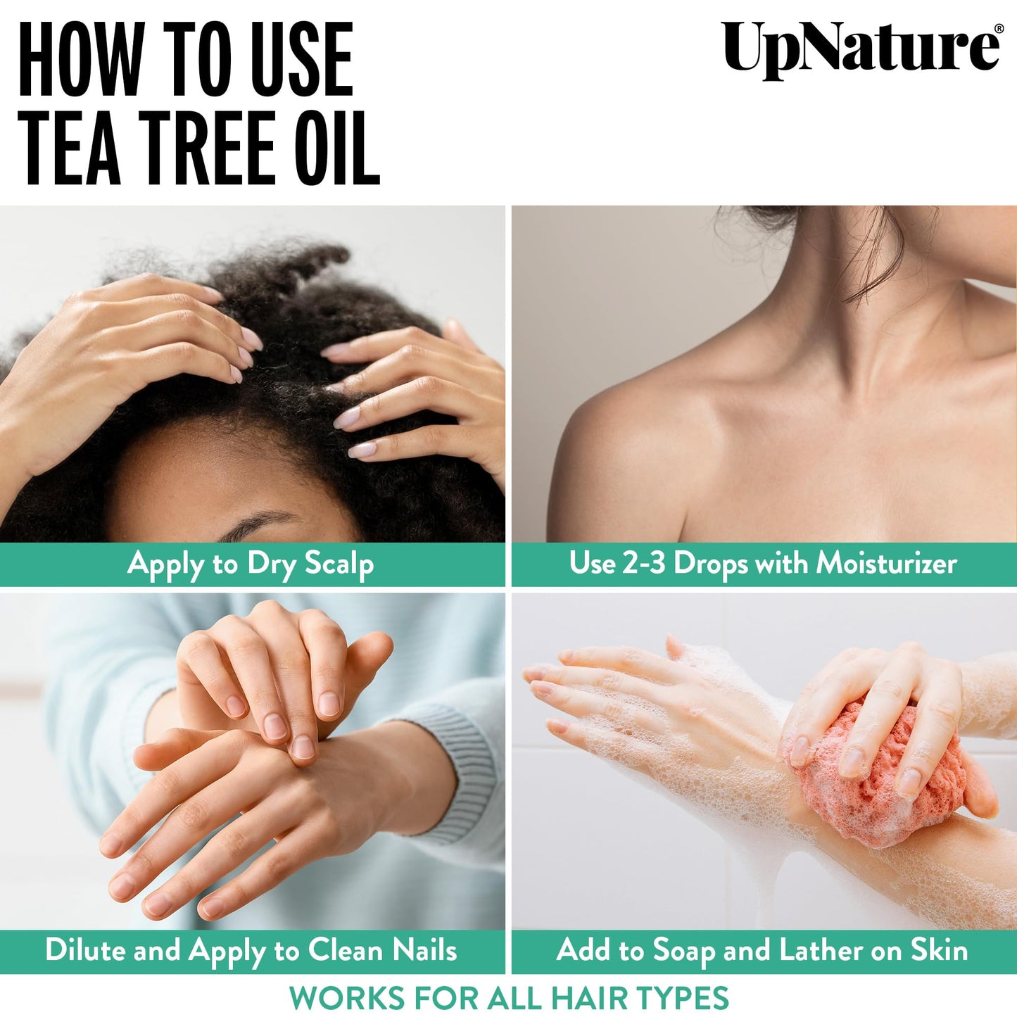 UpNature Organic Tea Tree Oil – 100% Pure Tea Tree Essential Oil 2oz