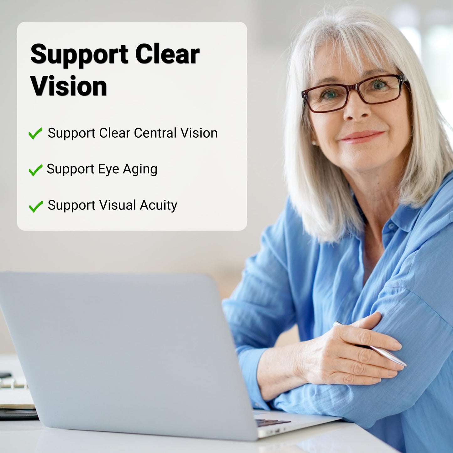 UpNourish AREDS 2 Eye Vitamins for Seniors | Vision & Eye Health Support