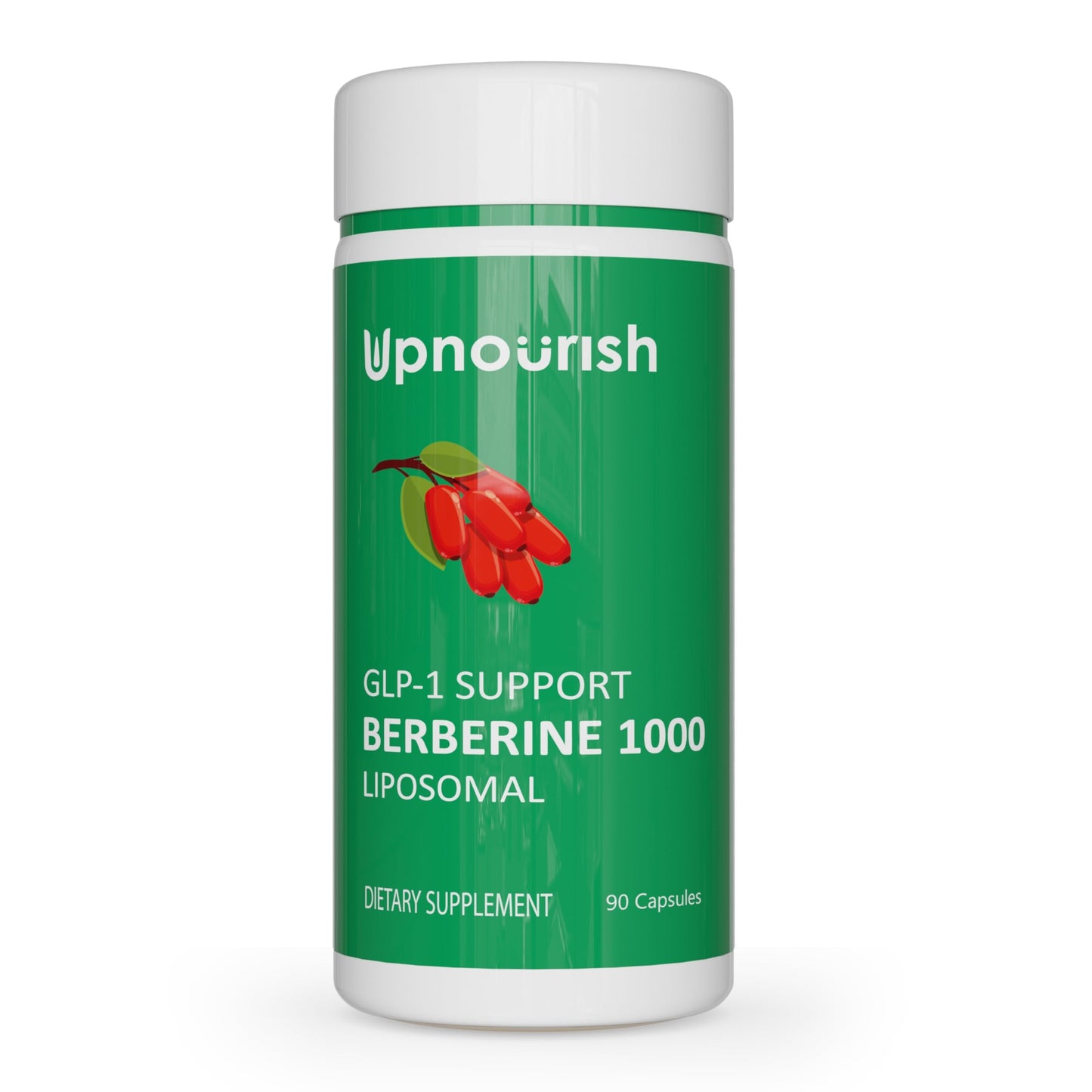UpNourish Liposomal Berberine 1000mg – Cinnamon, Chromium, Curcuminoids & More | 90 Vegan Capsules