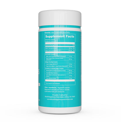 UpNourish Cellulite & Vein Health Supplement with Caviar Collagen, SOD DIMPLESS, MOROSIL | 90ct