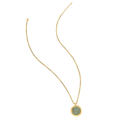 Upper Norse Vikings Amulet Diffuser Necklace – Gold Stainless Steel Locket for Aromatherapy