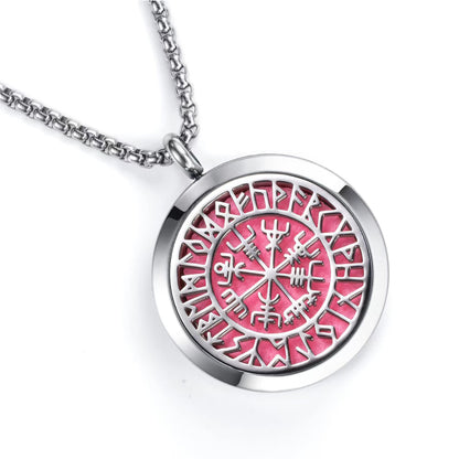 Upper Norse Vikings Amulet Diffuser Necklace — Stainless Steel Locket for Aromatherapy