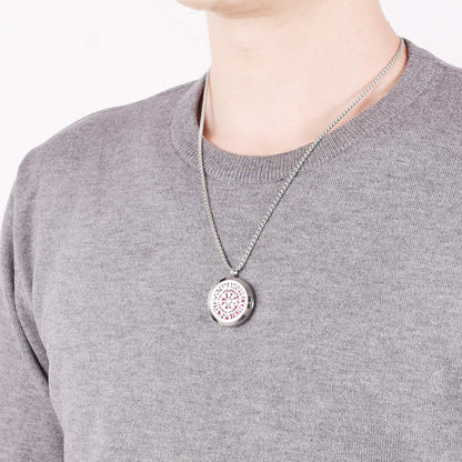 Upper Norse Vikings Amulet Diffuser Necklace — Stainless Steel Locket for Aromatherapy