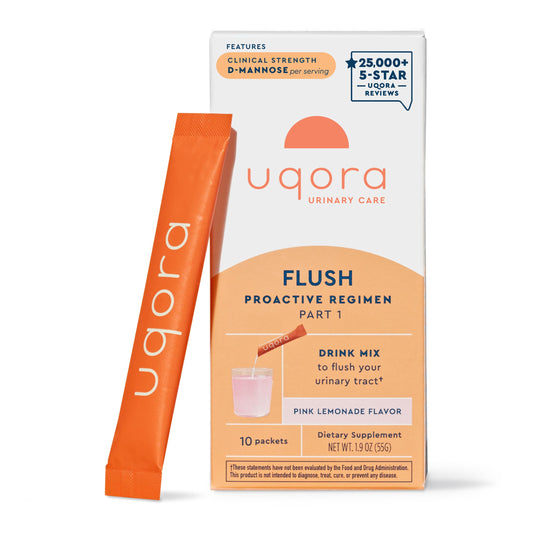 Uqora Flush - Urinary Tract Health Support | Pink Lemonade (10 Packets) - Gluten-Free & Vegan BritishVita | Premium UK Vitamins & Wellness Supplements