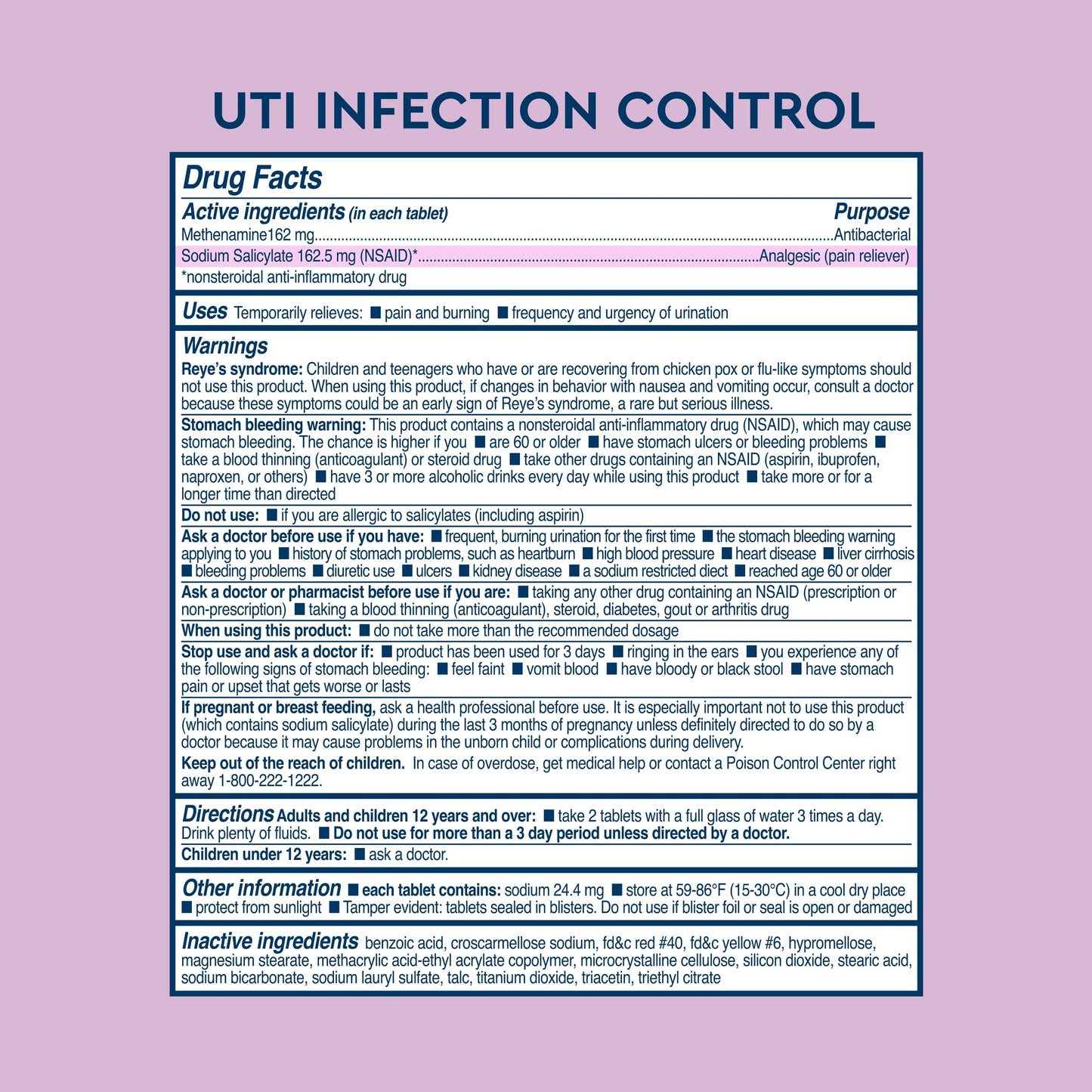 Uqora UTI Emergency Kit – 2 Test Strips, 12 Pain Relief & 12 Infection Control Tablets | Urinary Tract Support