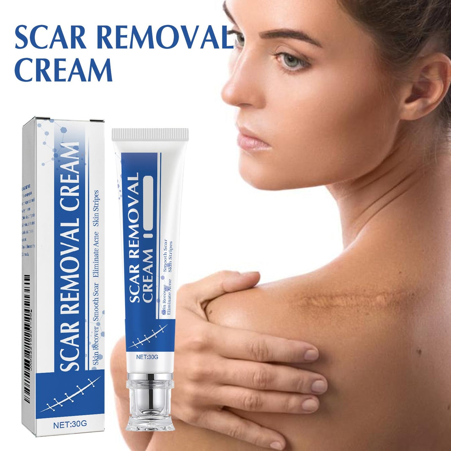 URABOS Scar Cream + Silicone Gel — Scar Treatment for Surgical Scars, Stretch Marks & Keloids (2pcs)