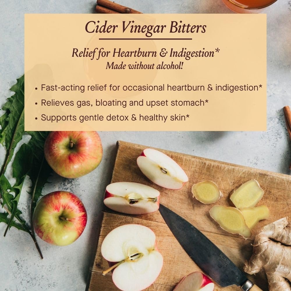 Urban Moonshine Cider Vinegar Bitters – Organic, Heartburn Relief, 2 oz