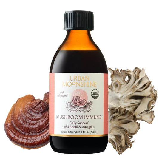 Urban Moonshine Mushroom Immune – Daily Immune Support with Reishi & Astragalus (Gluten Free, 8.4 Fl Oz) BritishVita | Premium UK Vitamins & Wellness Supplements