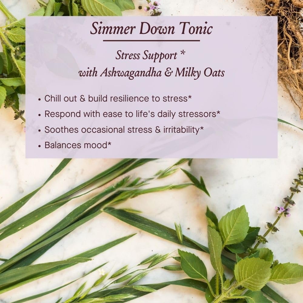 Urban Moonshine Simmer Down Tonic – Stress Support with Ashwagandha & Milky Oats