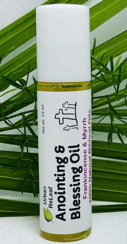 Urban ReLeaf Anointing and Blessing Oil Roll-On – Frankincense & Myrrh, Holy Bible Oils | USA Made