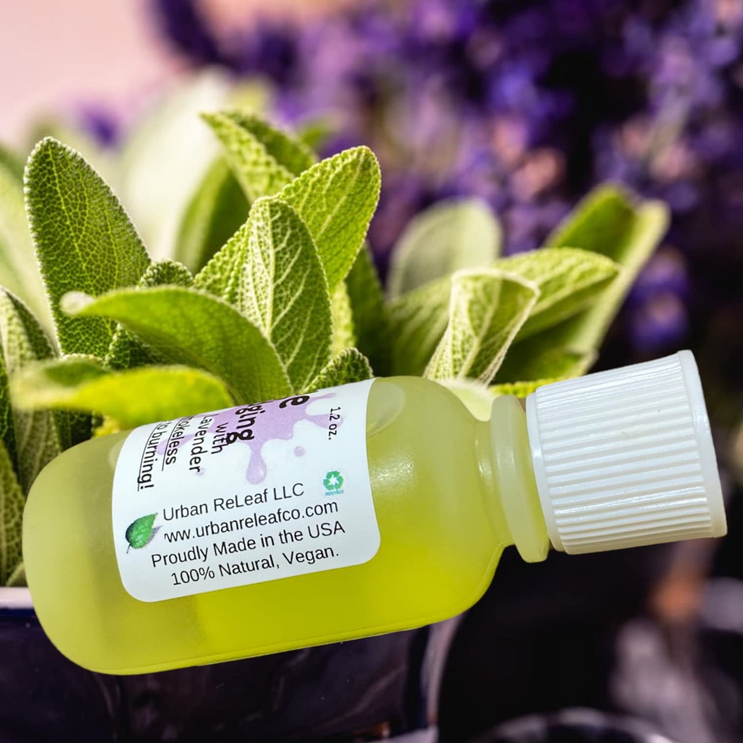 Urban ReLeaf Sage Smudging Oil with Lavender – Smokeless 1.2 oz (Pack of 2), Vegan, Made in USA
