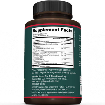 Sunergetic Uric Acid Support – Cleanse & Kidney Health (60 Capsules)
