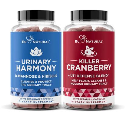Urinary Tract Supplement Duo: Urinary Harmony + Killer Cranberry | 2 x 60 ct