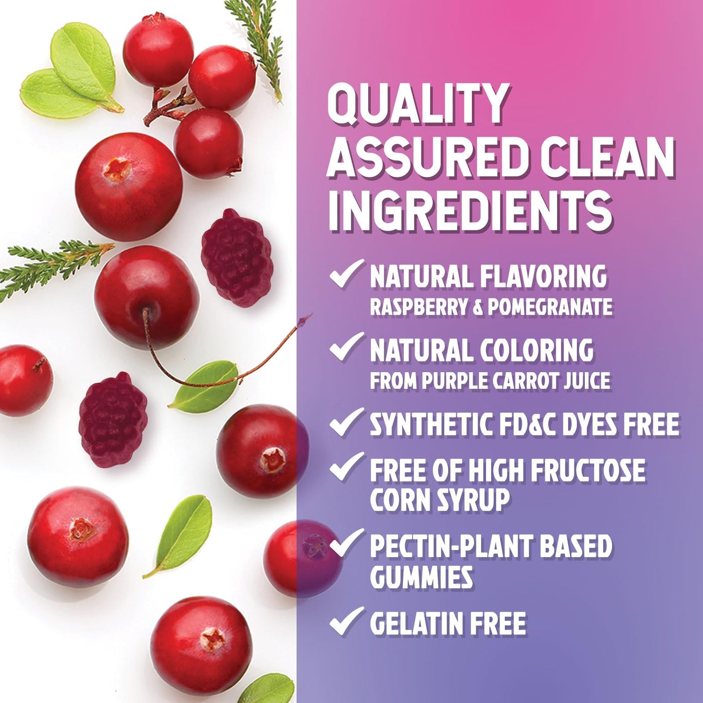 Probiotics for Women Gummies with Cranberry — 3 Billion CFU, 6 Strains, Digestive & Vaginal Health (60 Gummies)