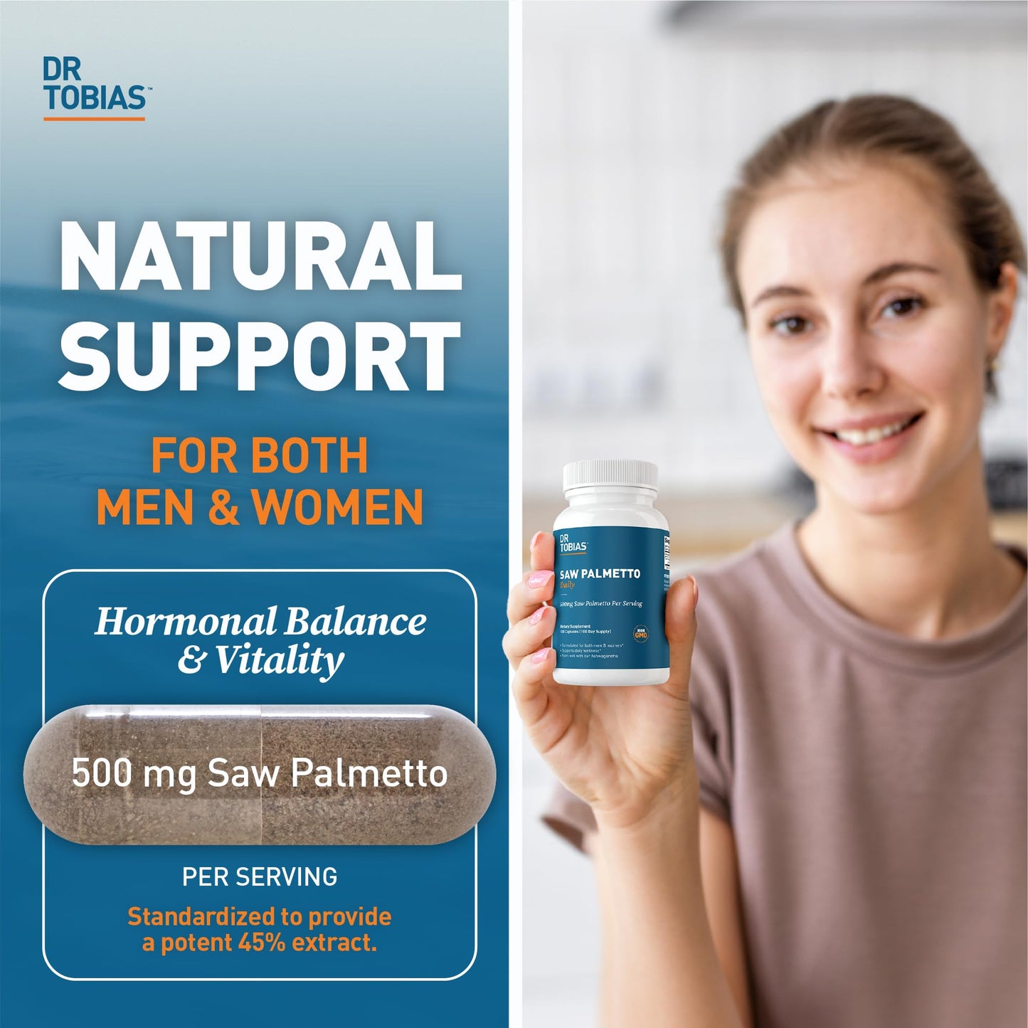 Dr. Tobias Saw Palmetto 500mg – Prostate, Hair & Urinary Health
