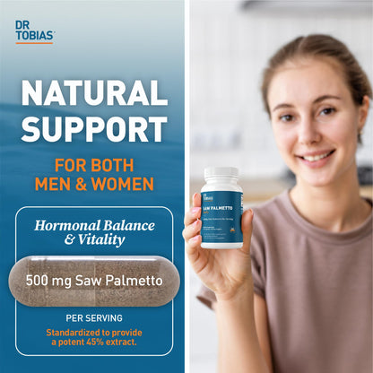 Dr. Tobias Saw Palmetto 500mg – Prostate, Hair & Urinary Health