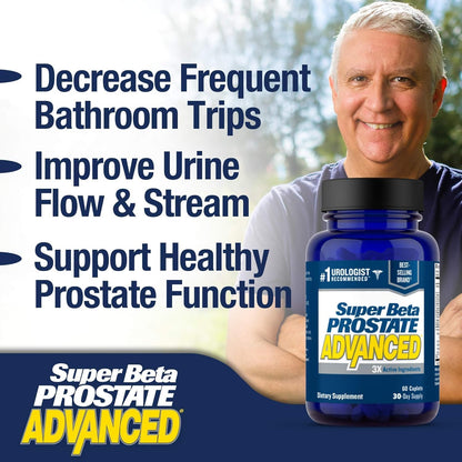 Super Beta Prostate Advanced Prostate Supplement for Men – Beta Sitosterol (Not Saw Palmetto) – 60 Caplets