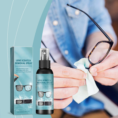 Urnuos 2PCS Lens Scratch Remover – Eyeglass Cleaner Spray & Lens Scratch Repair for Glasses