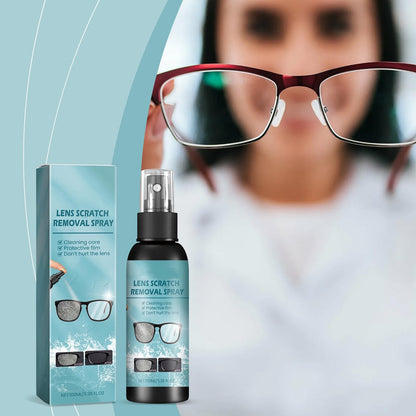 Urnuos 2PCS Lens Scratch Remover – Eyeglass Cleaner Spray & Lens Scratch Repair for Glasses