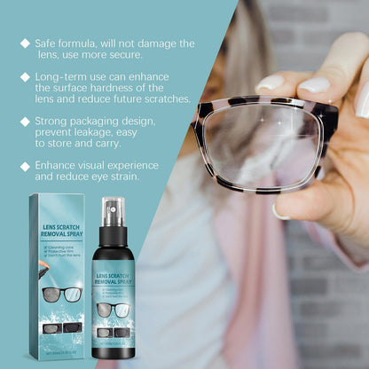 Urnuos 2PCS Lens Scratch Remover – Eyeglass Cleaner Spray & Lens Scratch Repair for Glasses