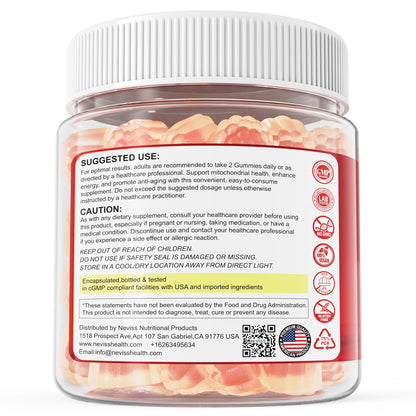 Urolithin A Gummies - 1000mg Liposomal, Longevity, Energy (Vegan)