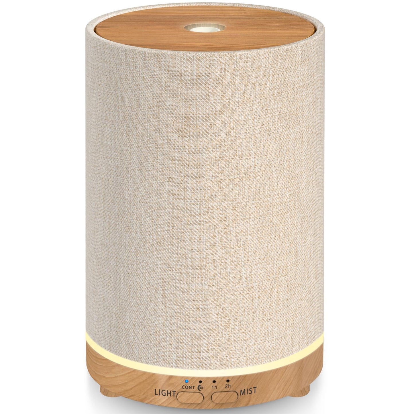 URPOWER 100ML Essential Oil Diffuser with Linen Cover – 7 Color Lights
