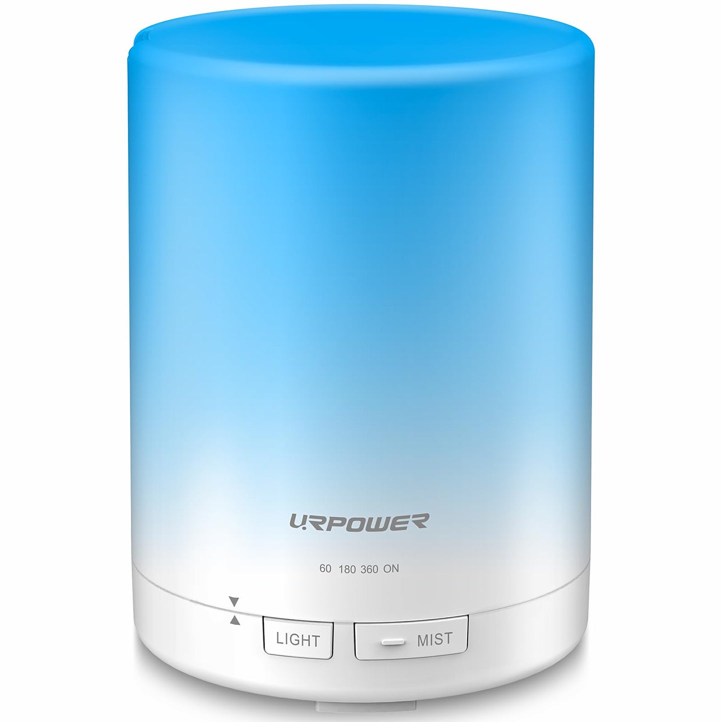 URPOWER 300ml Aromatherapy Diffuser | Ultrasonic Humidifier with 7 Color LED Night Light & 4 Timer Settings